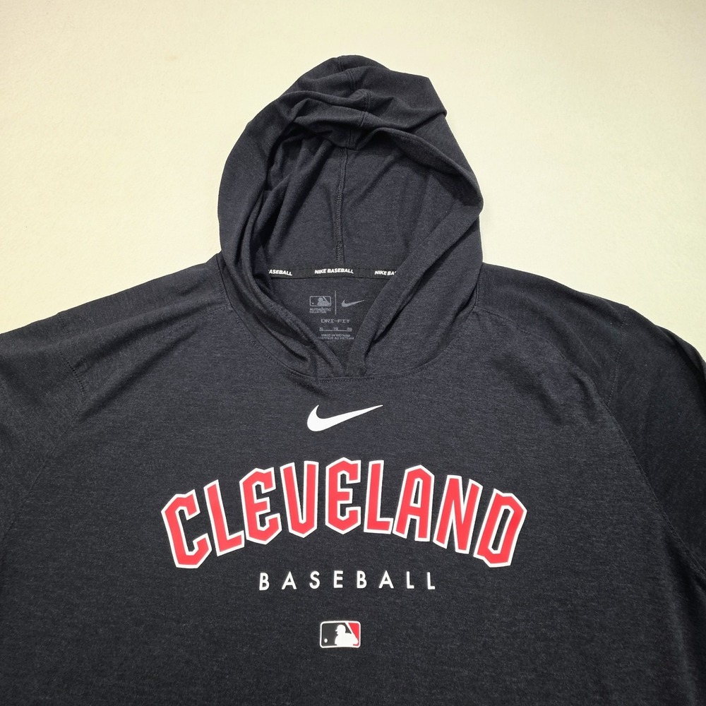 Cleveland Gaurdian Nike Authentic Team Hoodie Mens Lightweight Pullover Blue